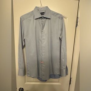 SuitSupply Blue Dress Shirt 41-7, 16L Cotton Two Ply